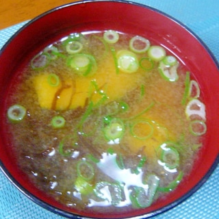 ♥　今日の味噌汁！　かぼちゃ＆もずくの味噌汁　♥